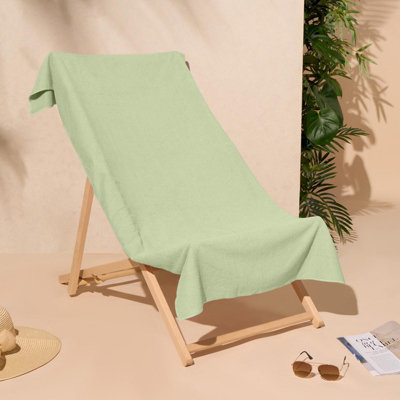 OHS Plain Microfibre Quick Dry Bath Beach Towel, 71 x 152cm - Sage Green Price Comparisons | Compare The Build
