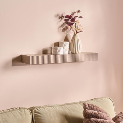 OHS Ribbed Rectangle Shelf Wall Mounted Storage Space Saving Modern ...