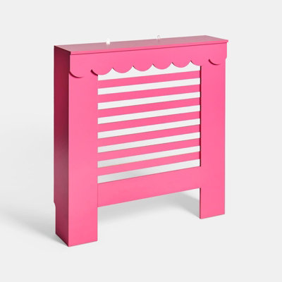 OHS Scallop Radiator Cover Engineered Wood Side Board Shelf - Small