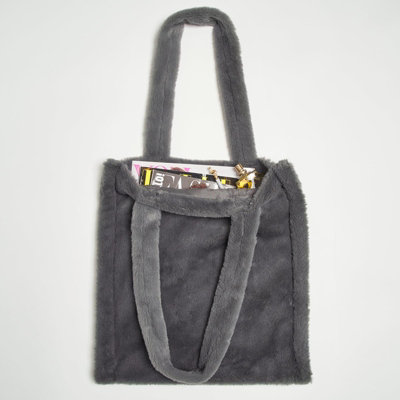 OHS Teddy Fleece Tote Bag - Charcoal