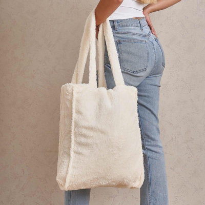 Fleece tote online bag