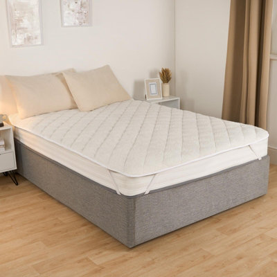 OHS Teddy Thermal Mattress Topper, Cream - Double