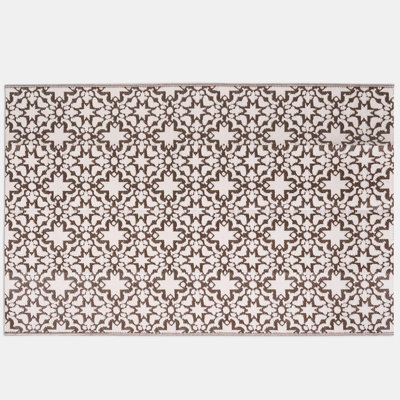 OHS Tiles Print Reversible Outdoor Garden Rug Waterproof Area Floor Mat