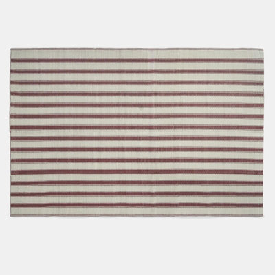 OHS Vintage Stripes Outdoor Garden Rug Waterproof Area Mat