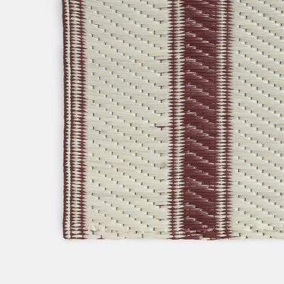 OHS Vintage Stripes Outdoor Garden Rug Waterproof Area Mat