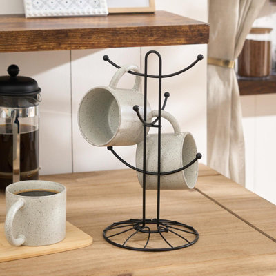 OHS Wire Mug Tree Countertop Cup Holder Hanger Organiser