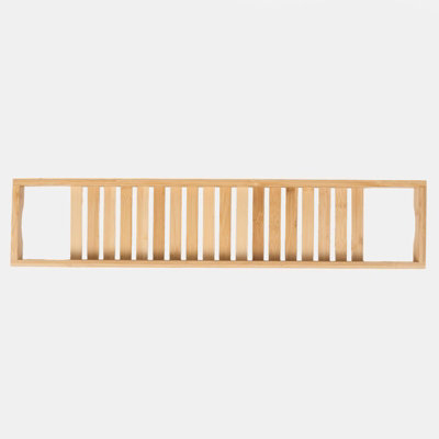 OHS Wooden Bathroom Tub Rack Storage Caddy Shelf Tray Holder Tidy - 4