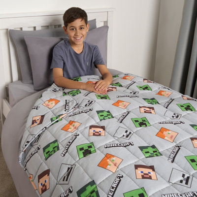 OHS x Minecraft Kids Weighted Blanket 3kg Sensory Sleep Throw