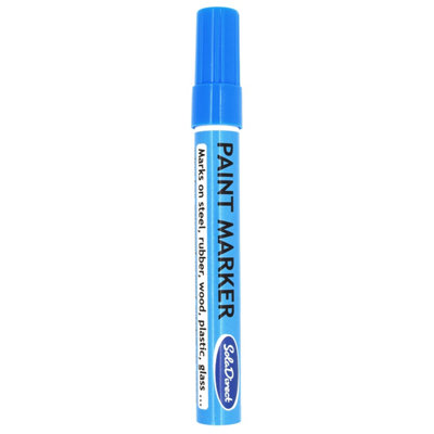 Oil-based Paint Marker Pen Permanent for Tyres Rubber Stone Leather Fabric Plastic Glass (Blue)