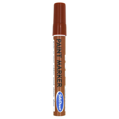 Oil-based Paint Marker Pen Permanent for Tyres Rubber Stone Leather Fabric Plastic Glass (Brown)