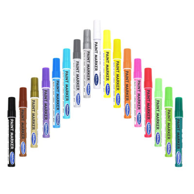 Oil-based Paint Marker Pen Permanent for Tyres Rubber Stone Leather ...