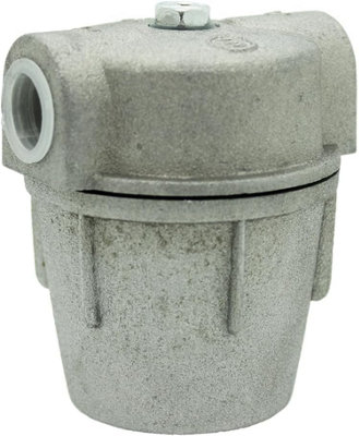 Oil Filter Bowl - 3/8" Aluminium Oil Line Filter Bowl for Oil Tanks and Oil Central Heating Systems. Filtered to 40 Micron.