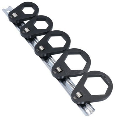 Oil Filter Offset Cap Wrench Set Remove Removal Metric 24 - 38mm 5pc ...