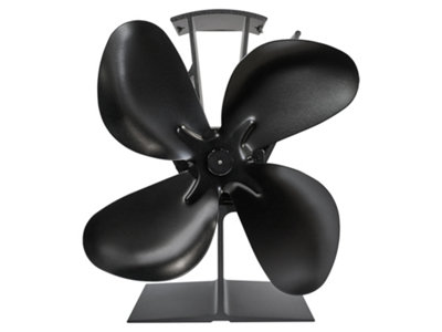 OKO Premium Heat Powered Stove Fan in Black