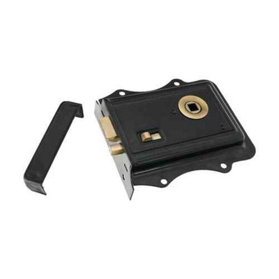 Old English Black Rim Lock Snib Victorian Door Latch