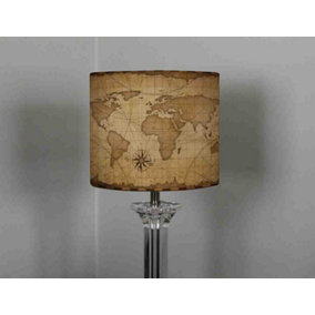 old nautical vintage world map (Ceiling & Lamp Shade) / 25cm x 22cm / Ceiling Shade