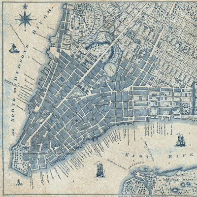 Old Vintage City Map New York - 384x260cm - 5019-8