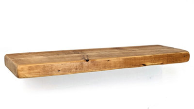 Old Wooden Reclaimed Floating Shelf Primed 9" 225mm - Length 140cm