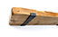 Old Wooden Reclaimed Floating Shelf Primed Bracket Bent Up 9" 225mm - Length 140cm