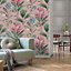Oliana Floral Wallpaper Pink Belgravia 8485