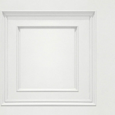 Oliana Panel Wallpaper White World of Wallpaper 8498
