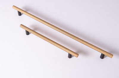 Olif Cabinet T-bar Handle, Gold/Anthracite 320mm 5 pcs