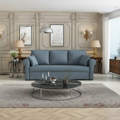 OLIMPIA 3 Seater Fabric Sofa Bed with Storage Modern Design Multiple ...