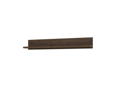 Olin 02 Wall Shelf Oak Okapi & Black Matt - W1470mm H220mm D240mm Modern Display