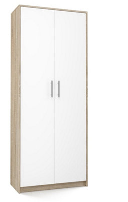 Oliv 2D Storage Cabinet Sonoma Oak White