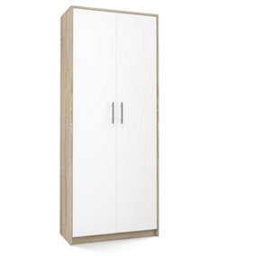 Oliv 2D Storage Cabinet Sonoma Oak White