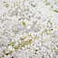 Olive Green Grey Tweed Floral Embossed Living Area Rug 190x280cm