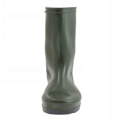 Olive Green Men s Wellington Boots Waterproof Wellies Durable PVC Gardening Size UK 11 EU 45