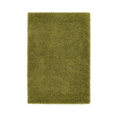 Olive Plain Rug, Anti-Shed Shaggy Rug with 50mm Thickness, Modern Luxurious Rug for Bedroom, & DiningRoom-110cm X 160cm