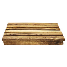 Olive Wood Natural Grained Rustic Kitchen Dining Bread Cutting Box (L) 32cm x (W) 20cm