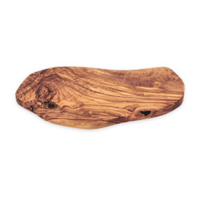Olive Wood Natural Grained Rustic Kitchen Dining Chopping Board (L) 40cm x (W) 20cm