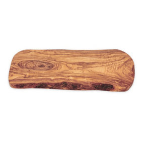 Olive Wood Natural Grained Rustic Kitchen Dining Chopping Board (L) 50cm x (W) 22-25cm
