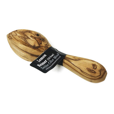 Olive Wood Natural Grained Rustic Kitchen Dining Lemon Reamer (L) 14.5cm