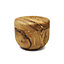 Olive Wood Natural Grained Rustic Kitchen Dining Salt/Sugar Pot w/ Sliding Magnetic Lid (H) 7cm