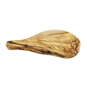 Olive Wood Natural Grained Rustic Kitchen Dining Small Serving Board w/ Handle (L) 26cm x (W) 12cm