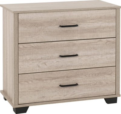 Oliver 2 Door Wardrobe Bedroom Set 4 Items Light Oak Effect