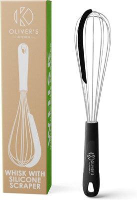 Oliver's Kitchen - Balloon Whisk with Built-in Silicone Scraper