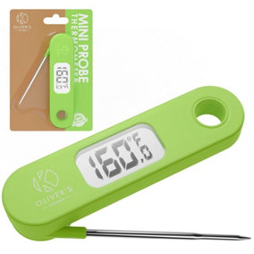 Oliver's Kitchen - Instant Read Digital Meat Probe Thermometer (Green)