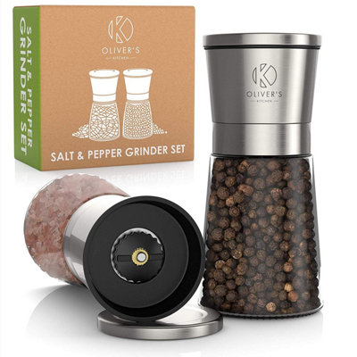 July Home Premium Gravity Electric Salt And Pepper Grinder Set, 2