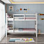OLIVER WHITE WOODEN BUNK BED - SINGLE