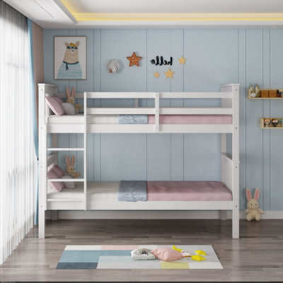 Oliver White Wooden Bunk Bed - Single