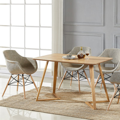 Dining table with online tub chairs