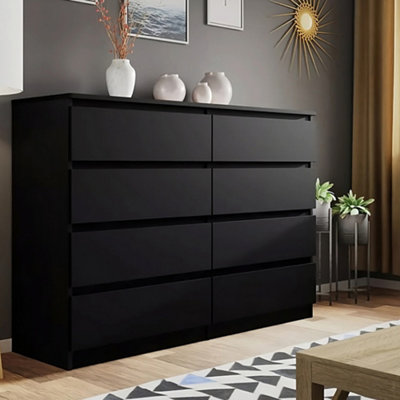 Matte black deals chest of drawers