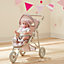 Olivia's Little World Doll Jogging-Style Pram, Pink/Grey
