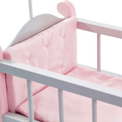 Olivia's Little World Polka Dots Princess Baby Doll Crib with Cabinet