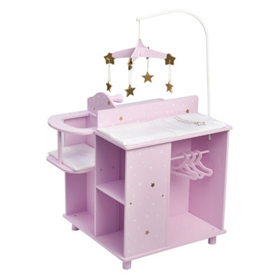 Wooden baby doll store changing table